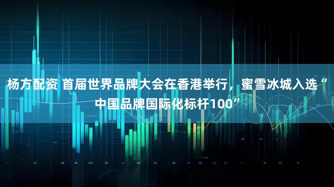 杨方配资 首届世界品牌大会在香港举行，蜜雪冰城入选“中国品牌国际化标杆100”